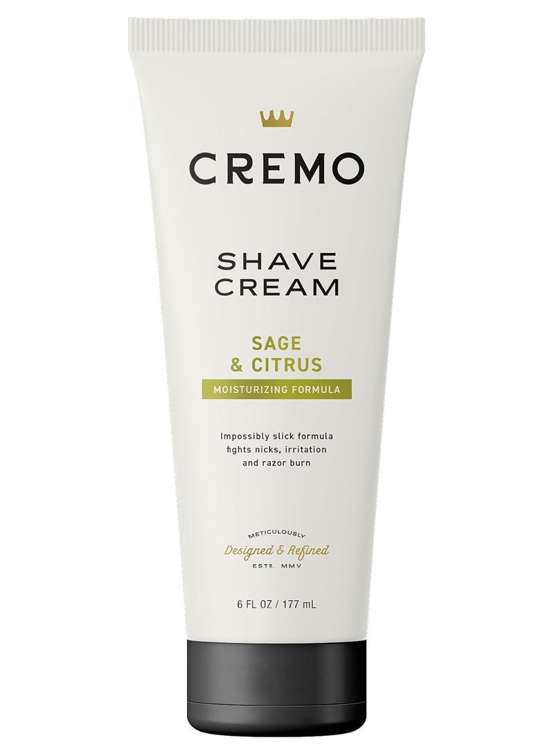cremo Barber Grade Sage & Citrus Shave Cream 6 Fl Oz - Image 1