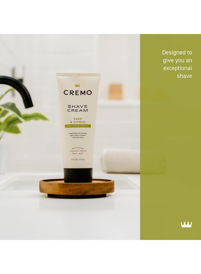 cremo Barber Grade Sage & Citrus Shave Cream 6 Fl Oz - Image 2