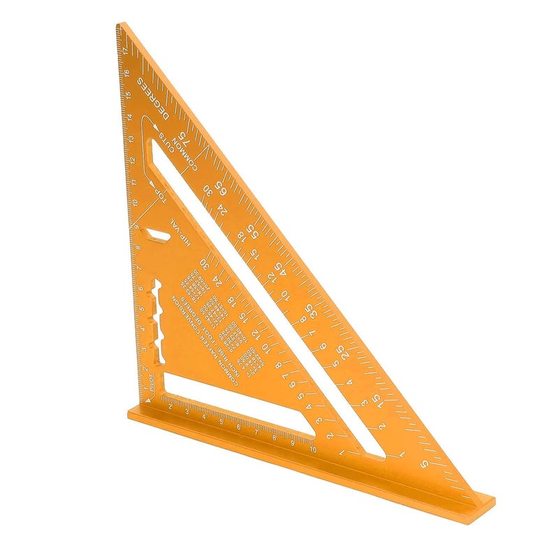 Gold Aluminum Alloy Carpenter Square Double Sided Marking Woodworking Measuring Tool 18 5cm 26cm - Image 3