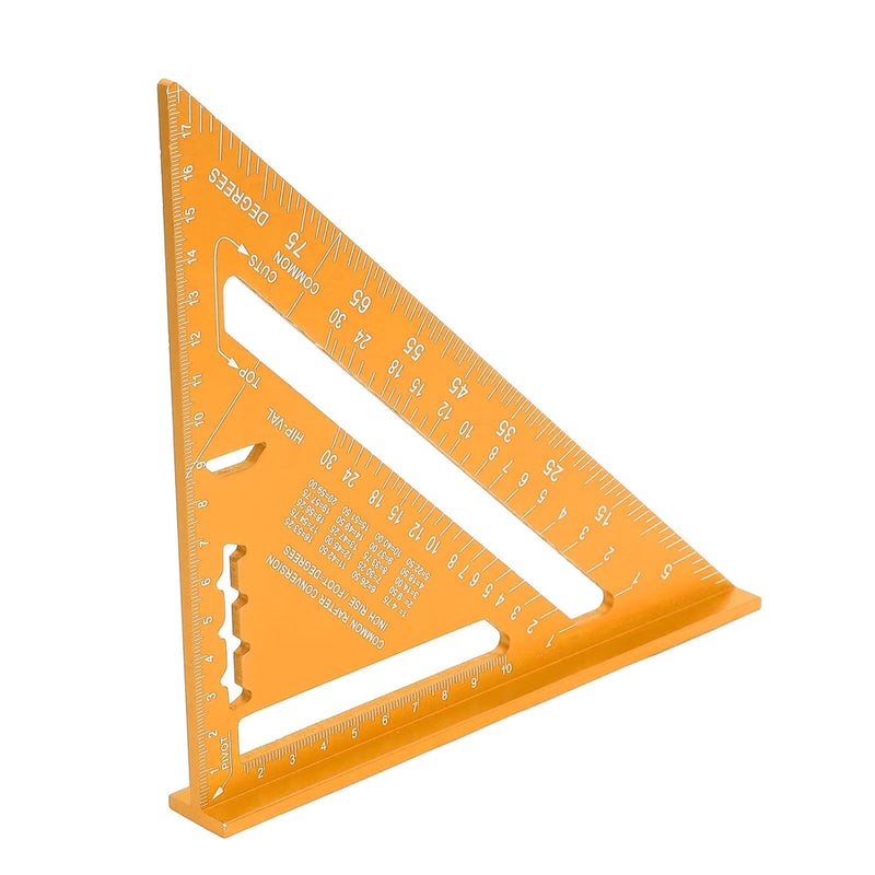 Gold Aluminum Alloy Carpenter Square Double Sided Marking Woodworking Measuring Tool 18 5cm 26cm - Image 5