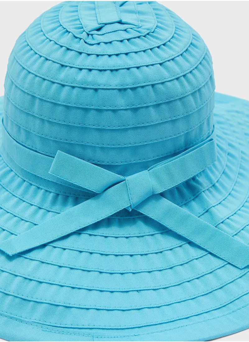 San Diego Hat Ribbon Large Brim Hat With Bow