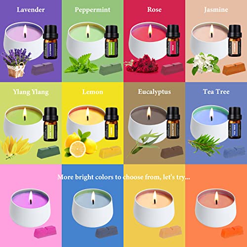 SAEUYVB Complete Candle Making Kit, Candle Making Kit for Adults with Hot Plate, DIY Starter Candle Making Supplies/Kit - Perfect as Home Decorations（White） - Image 4