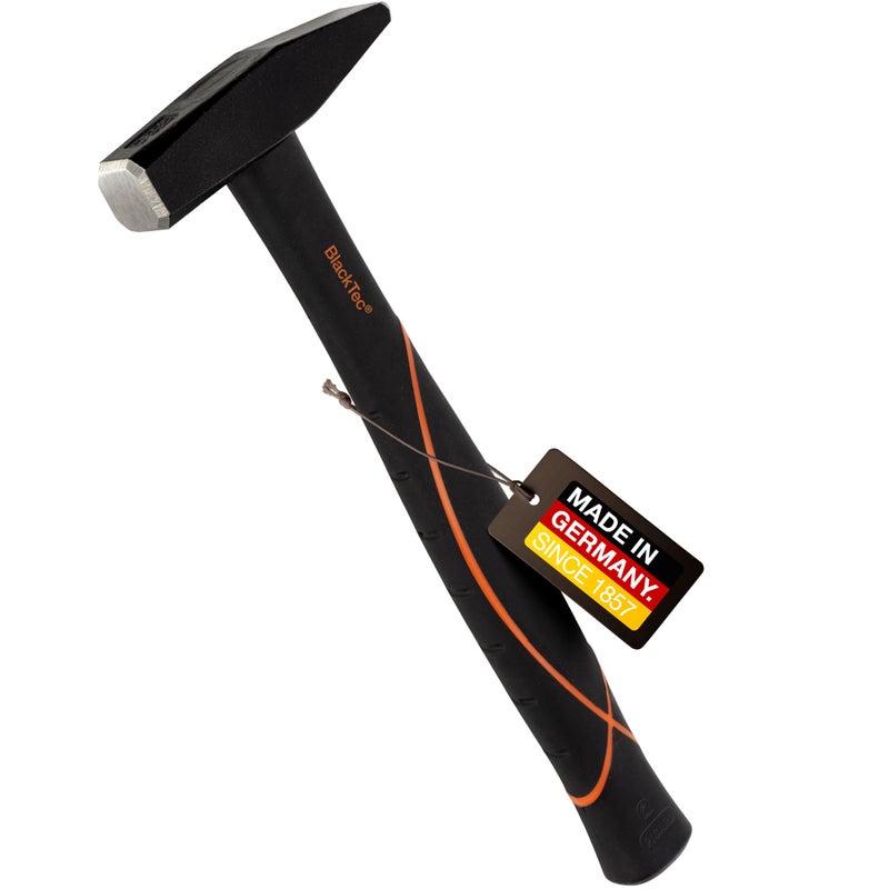 Picard Riveting Hammer BlackTec 600g German Pattern Cross Peen Alloy Steel Head Black Powder Coated Low Vibration Fiberglass Core Handle Rubber Grip 00327000600 - Image 2