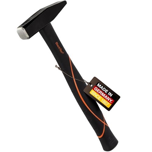 Picard Riveting Hammer BlackTec 600g German Pattern Cross Peen Alloy Steel Head Black Powder Coated Low Vibration Fiberglass Core Handle Rubber Grip 00327000600 - Image 1