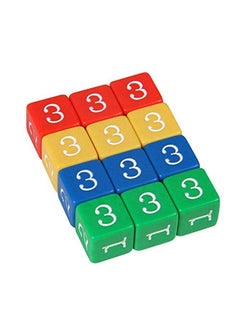 hand2mind Plastic 3/4Inch Color Number Dice (Set Of 12)  - Image 3