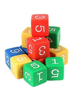 hand2mind Plastic 3/4Inch Color Number Dice (Set Of 12)  - Image 1
