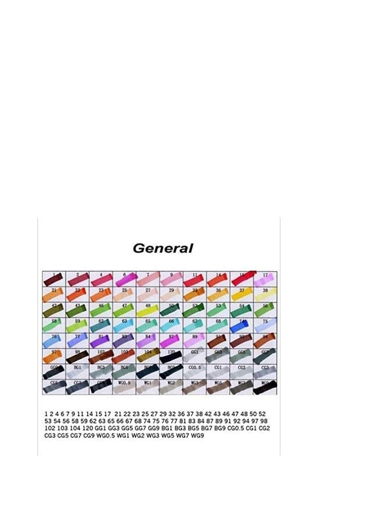 null - Teox Touch 5 Alcohol Based Manga Drawing Color Pens with Bag, Dual Tip Art Marker Pens, 80 Colors, W060015 - Image 1