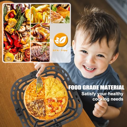 GXF Air Fryer Accessories for Instant Pot Vortex Plus 6 in 1 5.7QT 6 QT Gourmia GAF735 6 QT Air Fryer, Replacement Parts Tray Rack Grill Plate Grill Pan Crisper Plate, Dishwasher Safe - Image 3