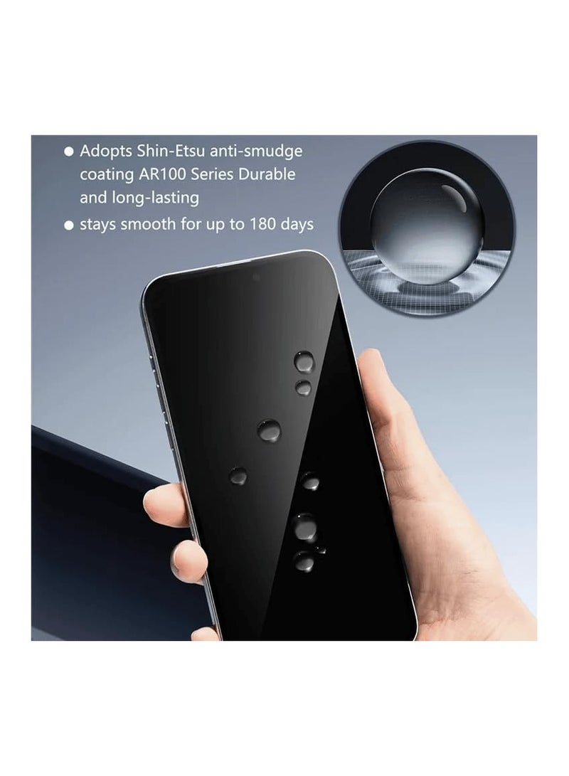 IPhone 16 Pro Max ESD Anti Static 9H Premium Tempered Glass Screen Protector With Black Frame - Image 5