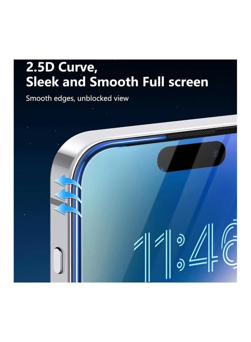 IPhone 16 Pro Max ESD Anti Static 9H Premium Tempered Glass Screen Protector With Black Frame - Image 2