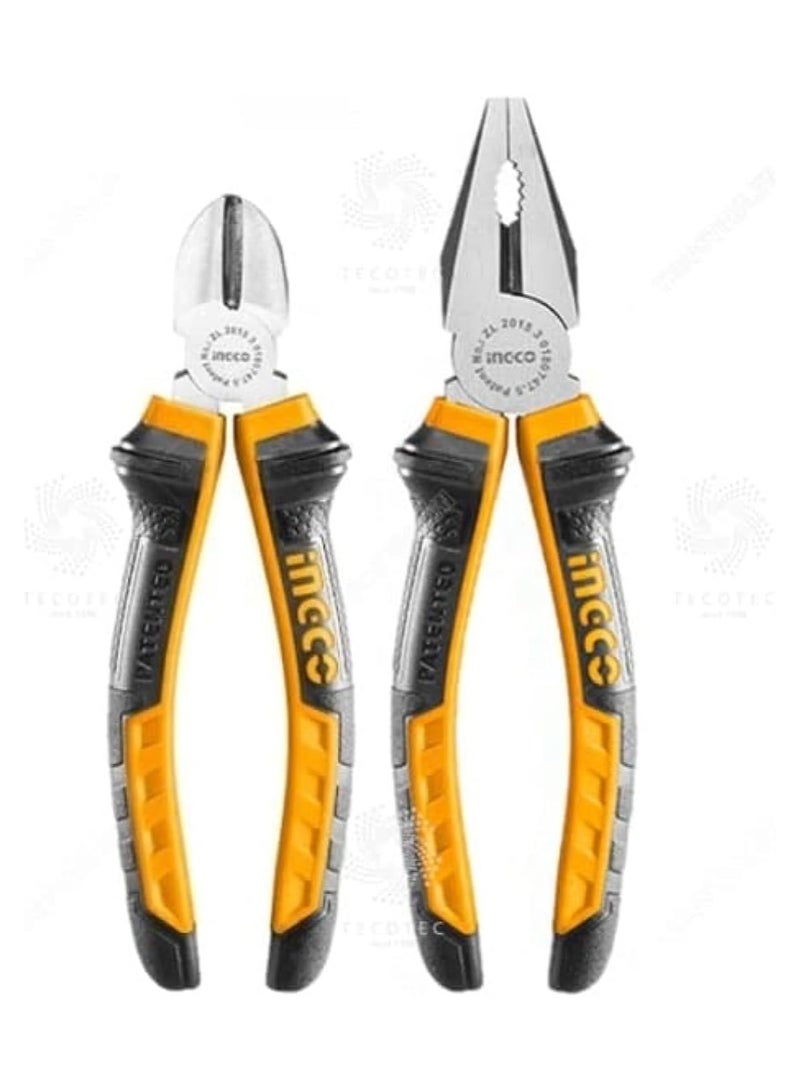 Ingco HKPS08212 Set of 2 Pliers + Clipper - Image 1
