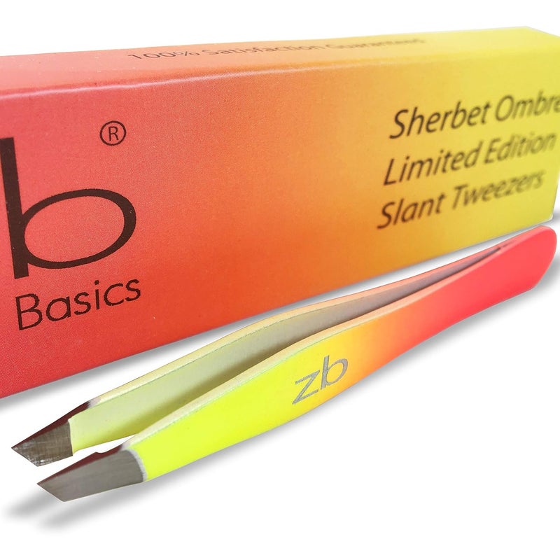 Tweezers  Limited Edition Sherbet Ombre Slant Tip  Best Tweezer for Eyebrow Facial Hair Removal and your Precision Needs