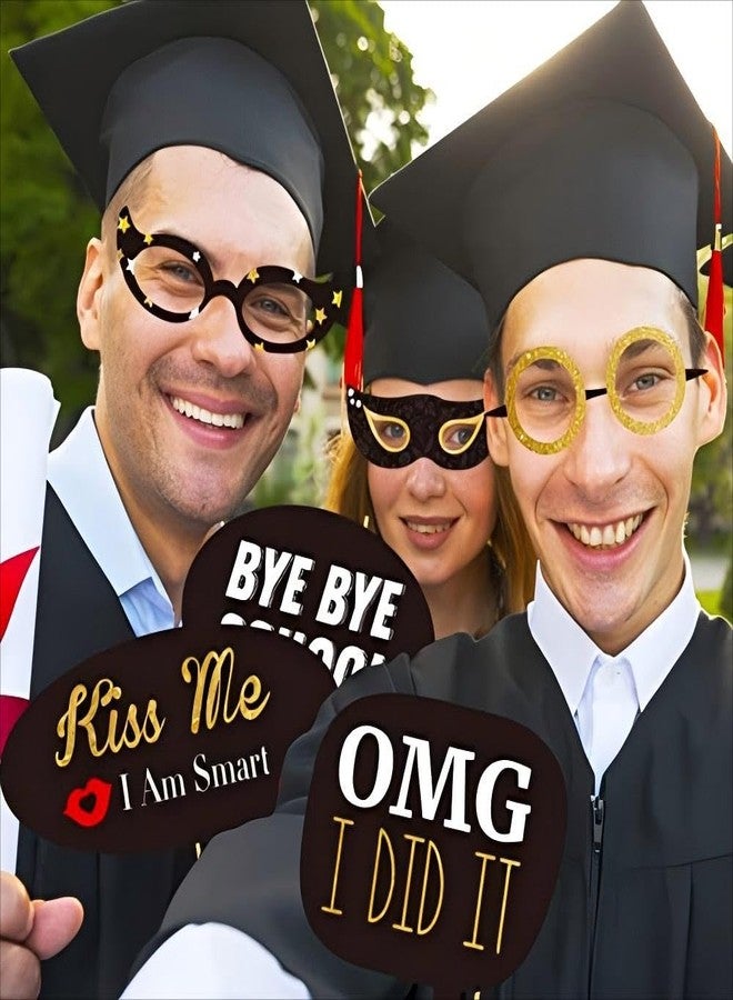 PADELO Happy Graduation 2026 Photo Booth Props 35pcs Funny Large Graduation Photo Props Class of 2026 Grad Decor with Sticks for Kids Boy Girl Women Men Graduation Party Favors Supplies Decorations - Image 2