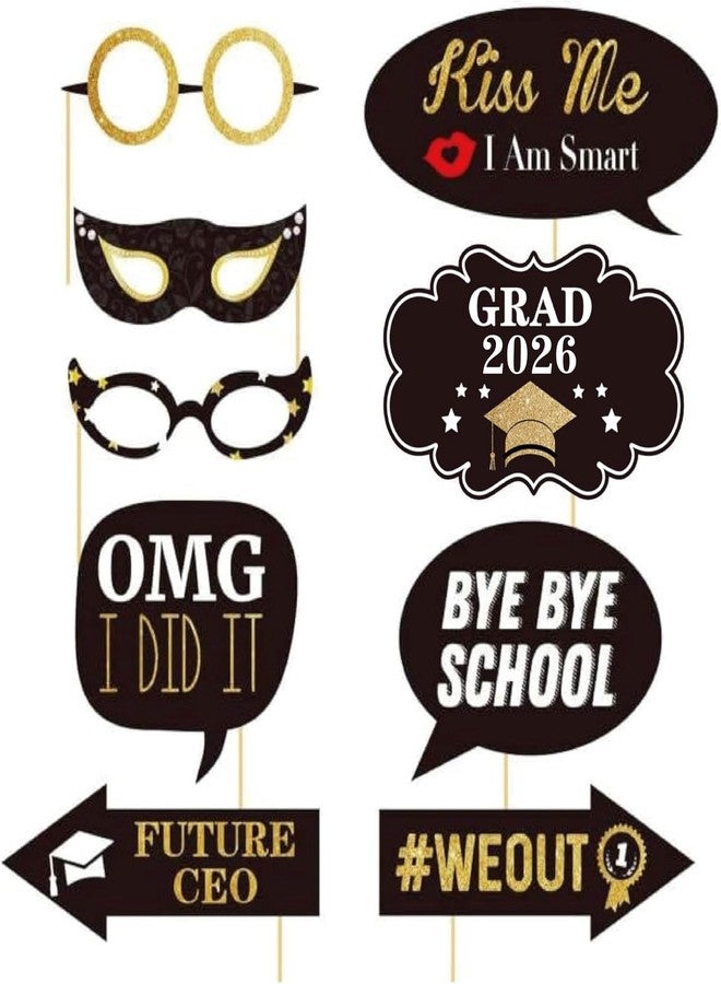 PADELO Happy Graduation 2026 Photo Booth Props 35pcs Funny Large Graduation Photo Props Class of 2026 Grad Decor with Sticks for Kids Boy Girl Women Men Graduation Party Favors Supplies Decorations - Image 4