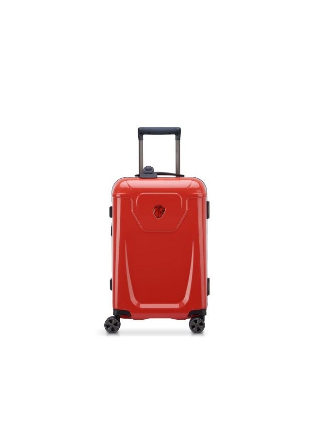 PEUGEOT Voyages 55cm Hardcase 4 Double Wheel  Cabin Luggage Trolley Red  - Image 1