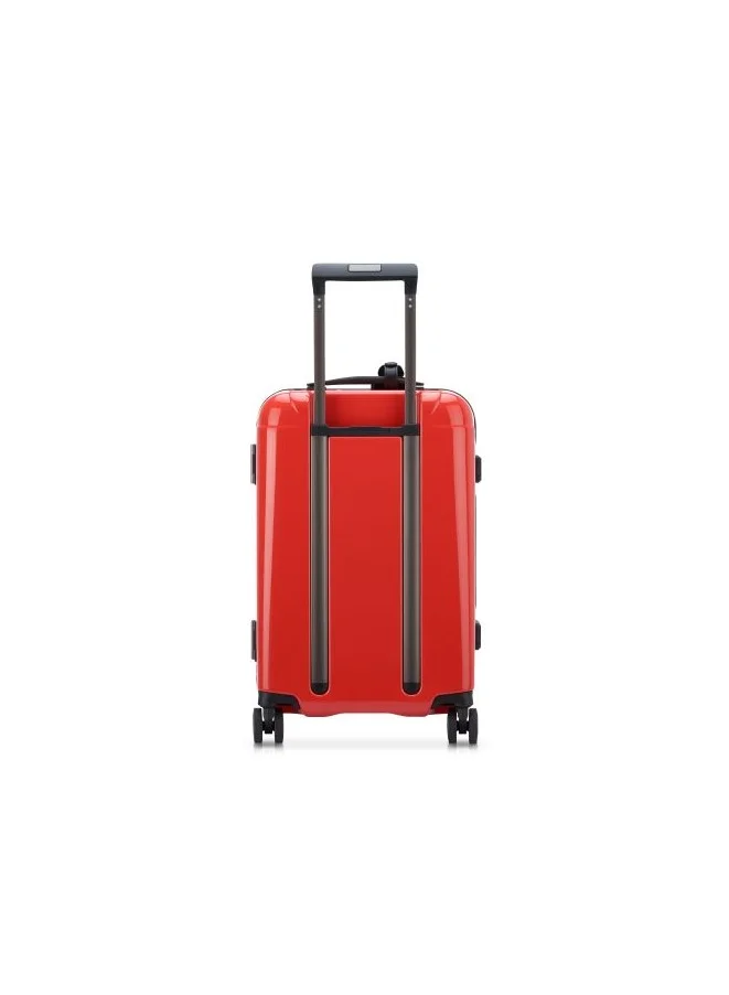 PEUGEOT Voyages 55cm Hardcase 4 Double Wheel  Cabin Luggage Trolley Red