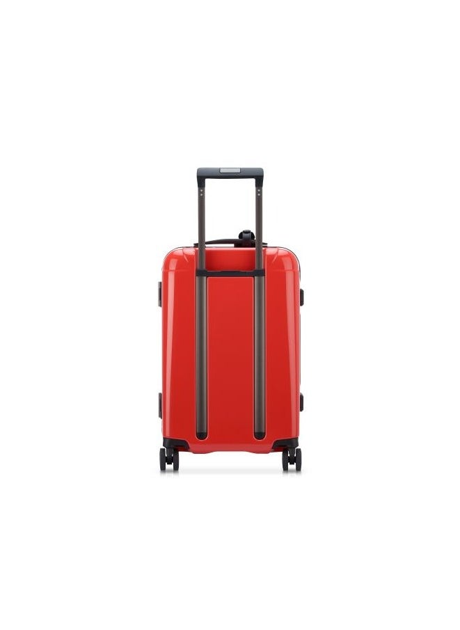 PEUGEOT Voyages 55cm Hardcase 4 Double Wheel  Cabin Luggage Trolley Red  - Image 2
