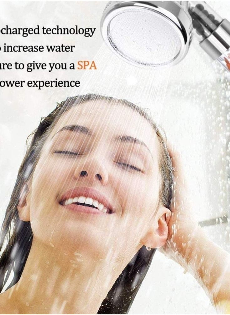 ecomcity - ecom city Filtered Shower Head for Hair Loss with Ionic balls and and 3 pressure modes. Handheld Shower - Image 1