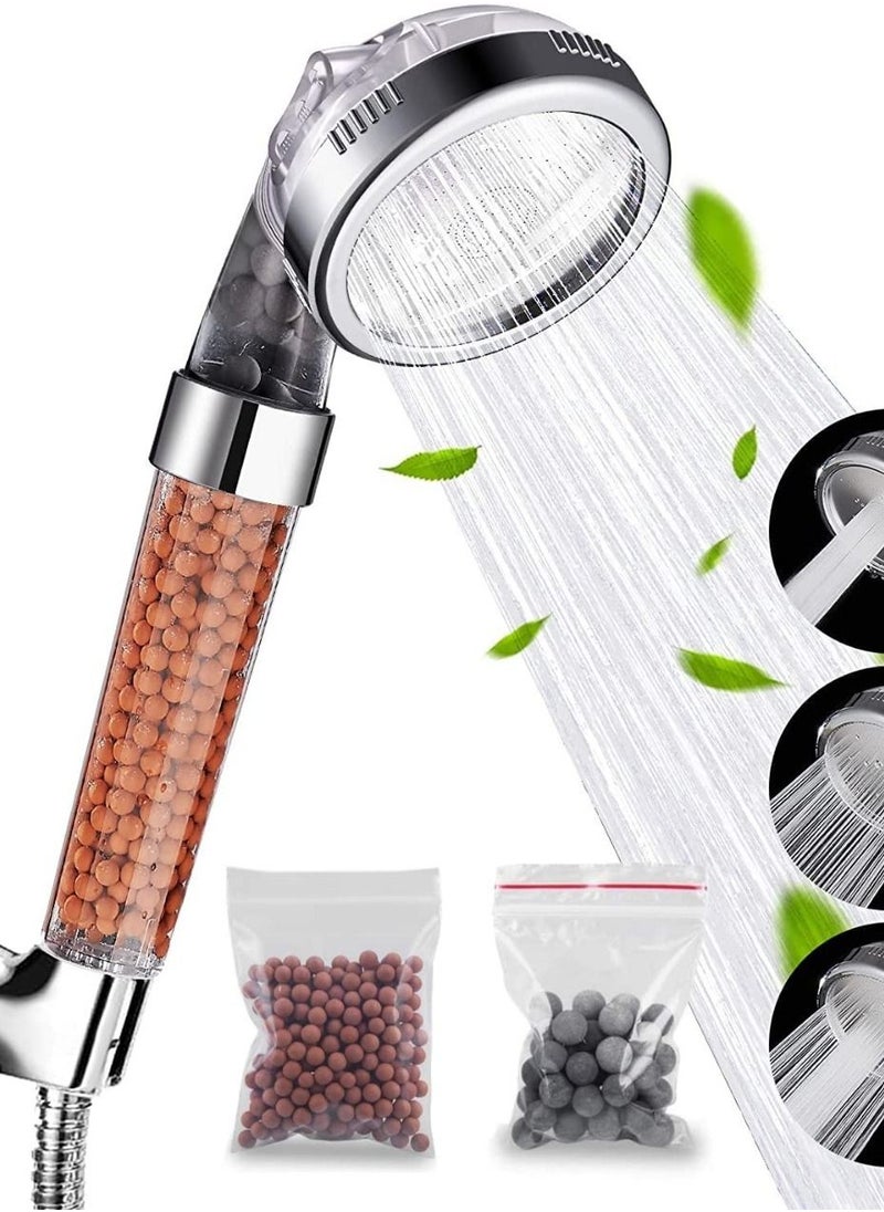 ecomcity - ecom city Filtered Shower Head for Hair Loss with Ionic balls and and 3 pressure modes. Handheld Shower - Image 1