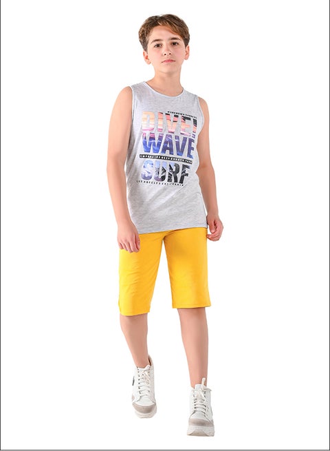 طقم اولادي قطعتين توب و شورت