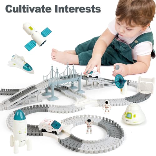BEMITON Race Track Toy for Kids Best Birthday Gift for 3 4 5 6 7 Year Old Boys 290 PCS DIY Flexible Track Playset Creative Building Toys - Image 5