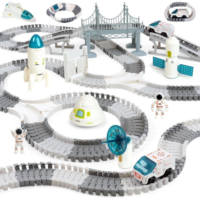BEMITON Race Track Toy for Kids Best Birthday Gift for 3 4 5 6 7 Year Old Boys 290 PCS DIY Flexible Track Playset Creative Building Toys - Image 3