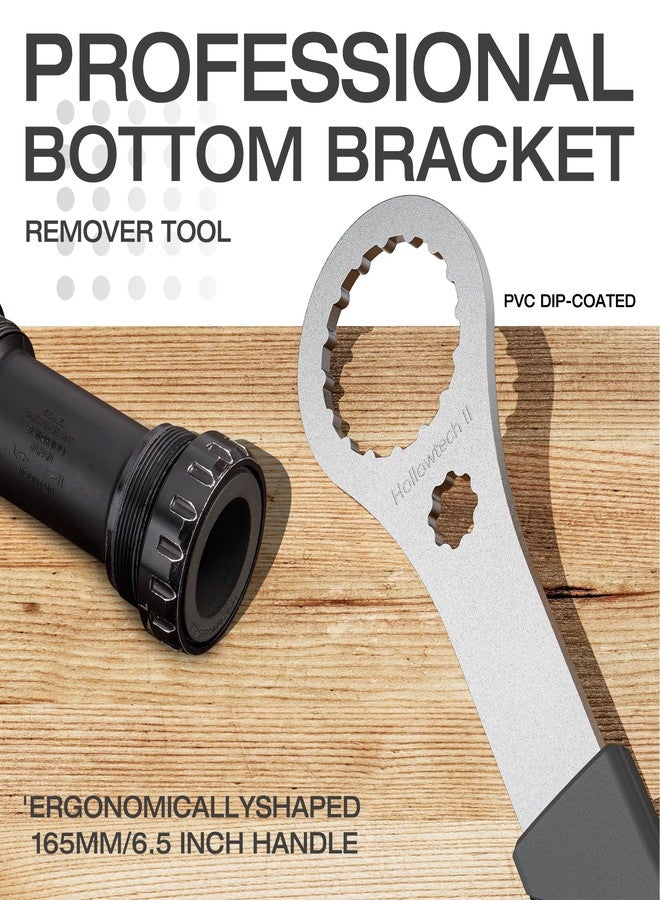 GEWAGE Bicycle Bottom Bracket Tool - Bottom Bracket Removal Install Tool Compatible with Shimano Hollowtech II/BB9000, BBR60,12X46MM - BB Remover with Crank cap wrench (FIT HOLLOWTECHII) - Image 4