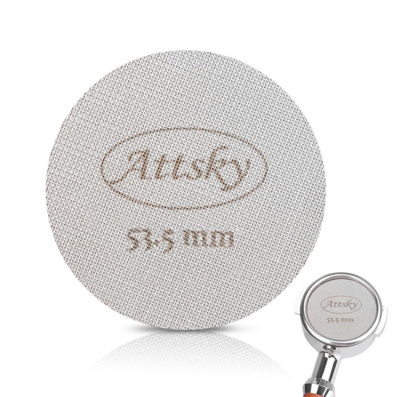 Attsky 53.5Mm Espresso Puck Screen  Espresso Filter For 54Mm Portafilter Filter Basket  Reusable Espresso Screen With 1.7Mm Thickness 150M 316 Stainless Steel - Image 1