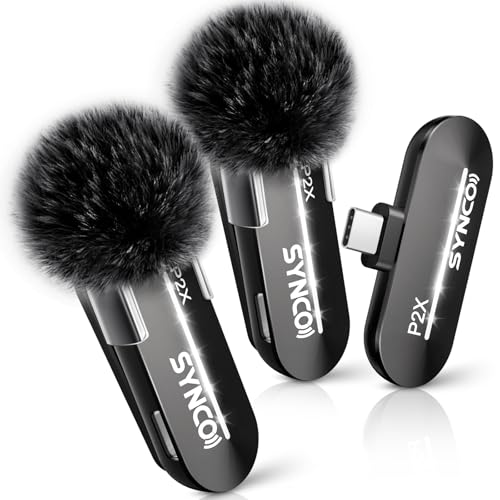 SYNCO Wireless Microphone for iPhone 15/16/17 & Android, 48kHz/24-bit, HiFi Sound Quality, P2XT Mini Microphone for Tiktok, YouTube, Streaming, Vlog Video Recording, USB-C Devices - Image 1