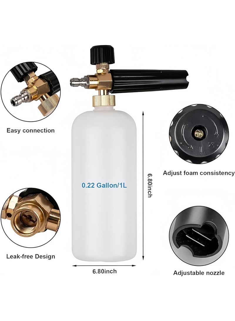 WALALLA High Pressure Cleaning Spray with 5 Power Washer Sprayer Nozzles & Foam Kit, Foam Dual Connector, Dual Purpose Switch Spray,Accessory for Car Washing,for Pressure Washer - Image 3