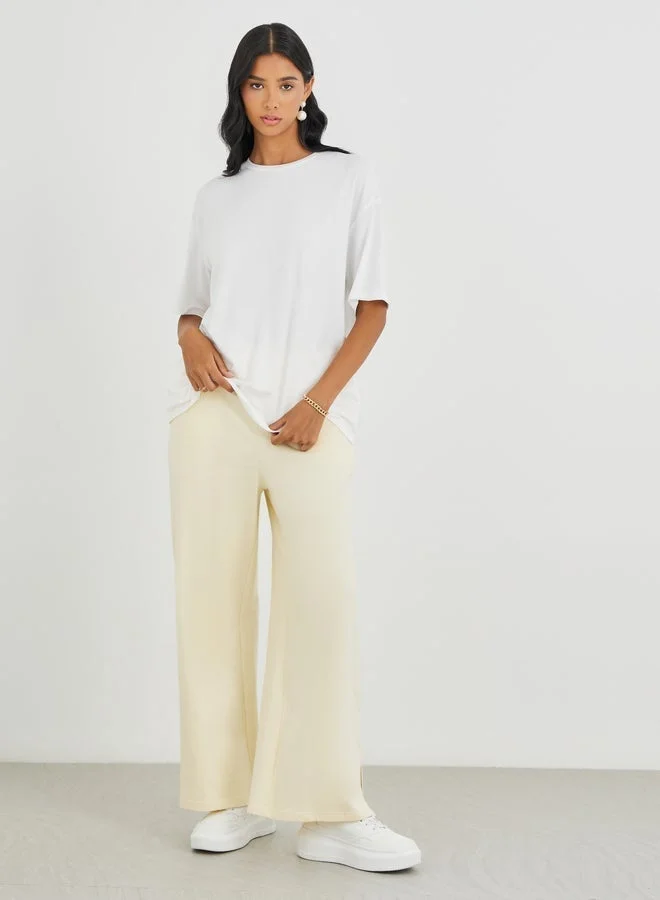 Take Two Graphic Print Round Neck Oversized T-Shirt