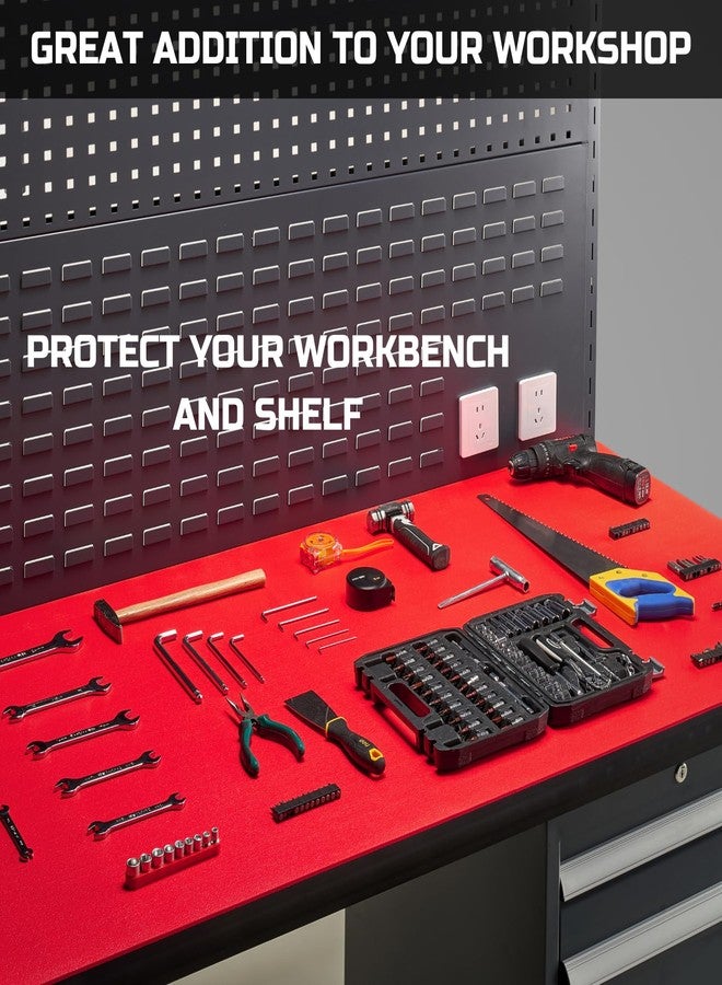 ONREVA Tool Box Liner 24 inch Wide x 24 ft Large, Thick Heavy Duty Toolbox Drawer Liners, Rolling Tool Chest Foam Mat, Shelf Rubber Mat, Non-Slip Organizer Pad for Cabinet Workbench, Red - Image 4