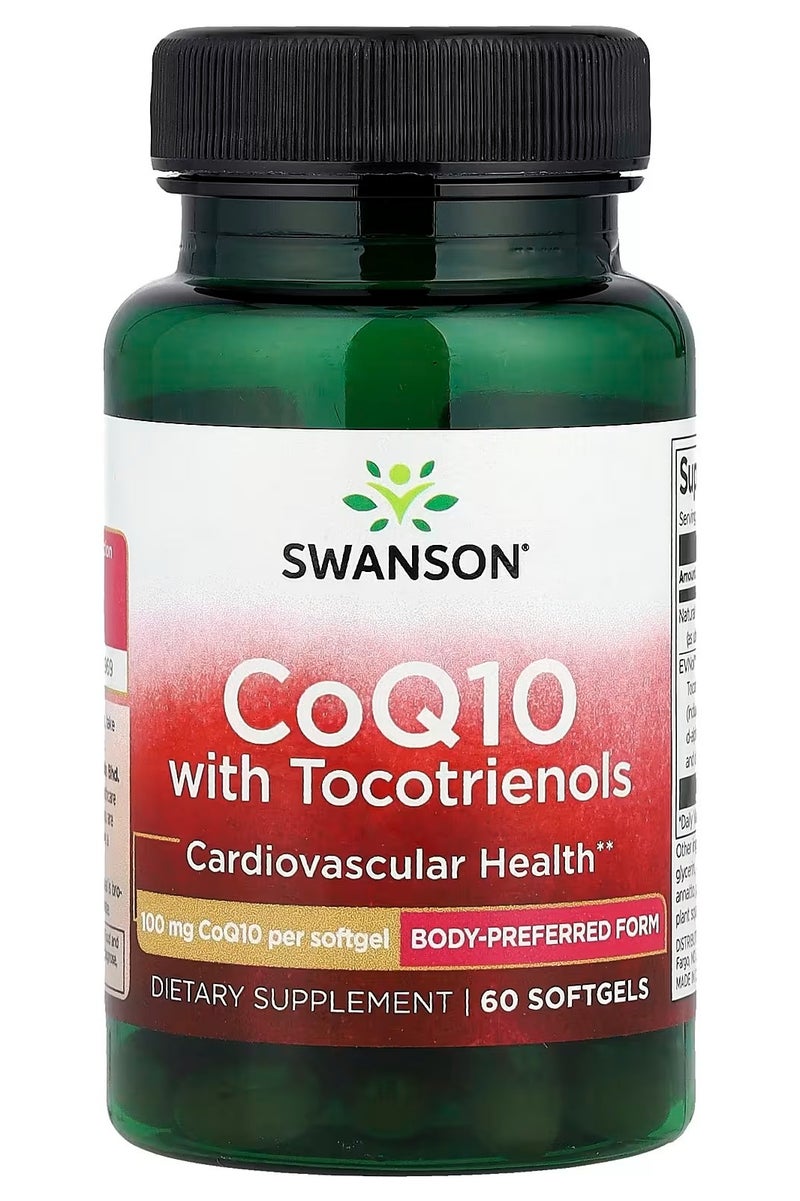 سوانسون، CoQ10 مع توكوترينول، 60 كبسولة هلامية