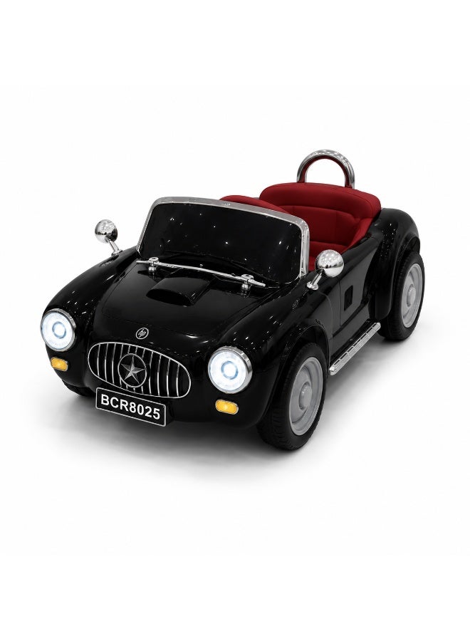 Kids Electric Ride On Car with 2.4G Remote Control, 12V Rechargeable Battery, LED Lights, Bluetooth, USB Music - Classic Luxury Design - Image 1