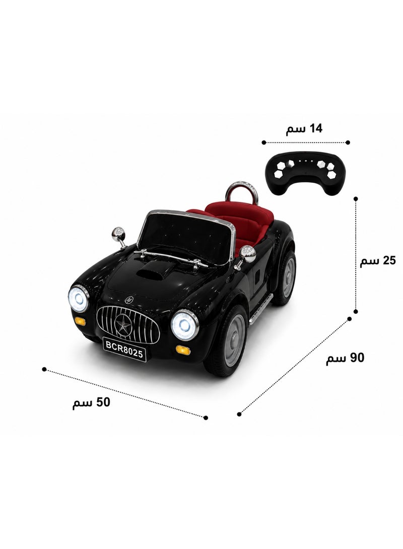 Kids Electric Ride On Car with 2.4G Remote Control, 12V Rechargeable Battery, LED Lights, Bluetooth, USB Music - Classic Luxury Design - Image 5