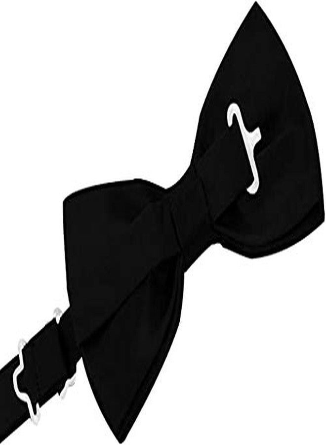 Malvina مجموعة مالفينا للأولاد من حزام معلق أسود عادي وربطة عنق سوداء - Image 2