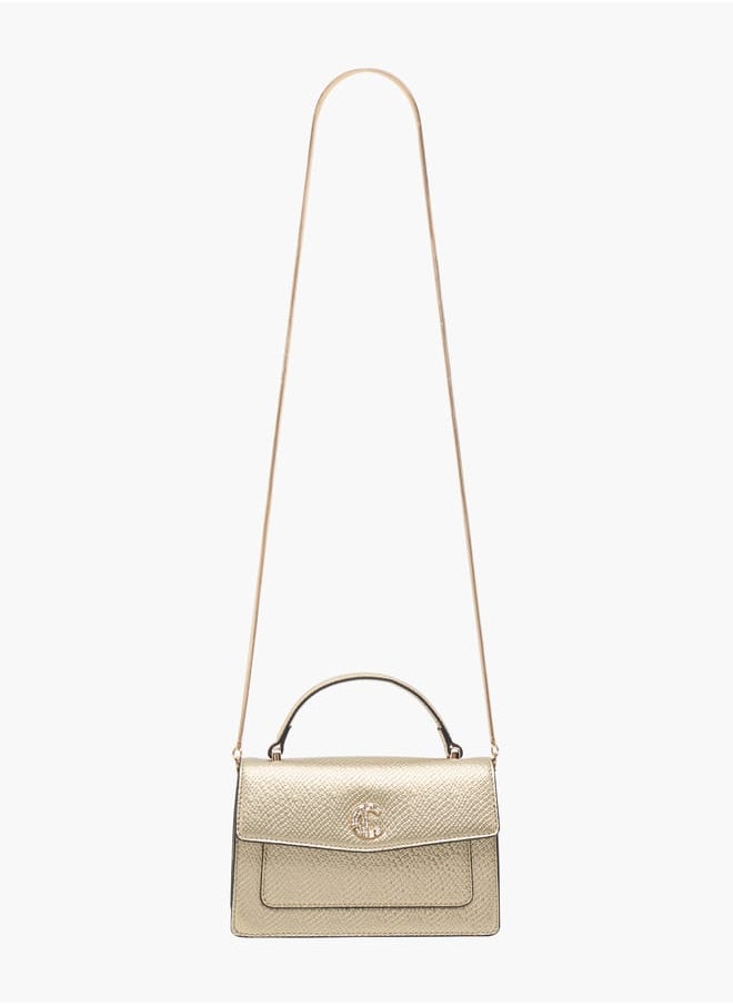 Le Confort Women Textured Satchel Bag with Magnetic Closure  - Image 2