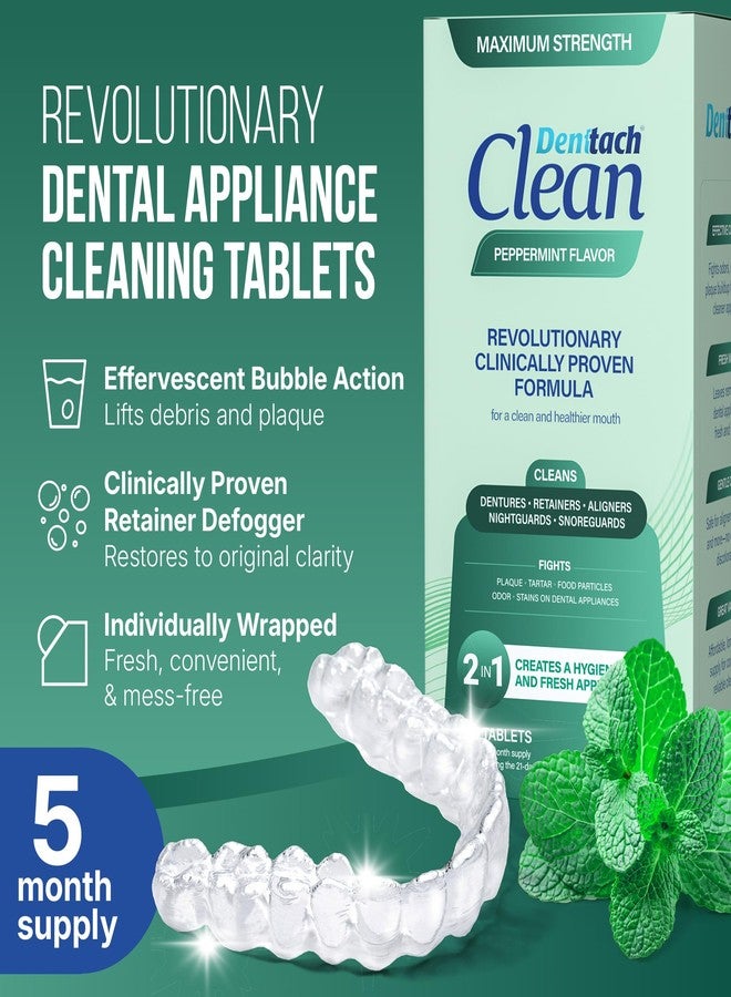 DENTTACH Retainer Cleaner Tablets, Cleaner, Retainer Cleanser and Defogger, Denture Cleaning Tablets, Deep Clean Retainers, Dentures, Aligners, Night Guard, 5 Month Supply - Image 5
