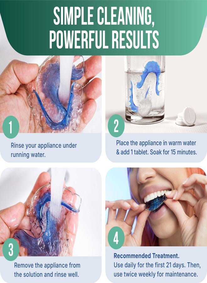 DENTTACH Retainer Cleaner Tablets, Cleaner, Retainer Cleanser and Defogger, Denture Cleaning Tablets, Deep Clean Retainers, Dentures, Aligners, Night Guard, 5 Month Supply - Image 3