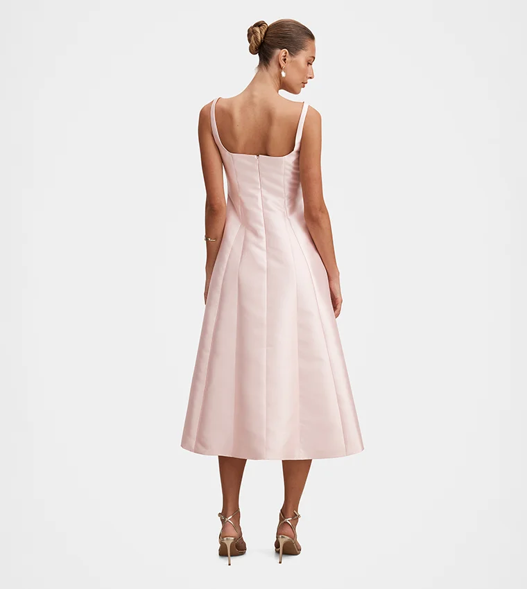 Forever New  Kayla Structured Satin Midi for Women | Best Price UAE