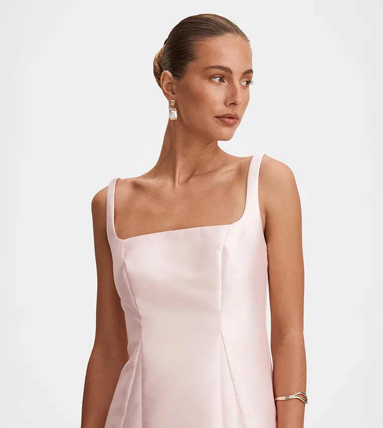 Forever New  Kayla Structured Satin Midi for Women | Best Price UAE