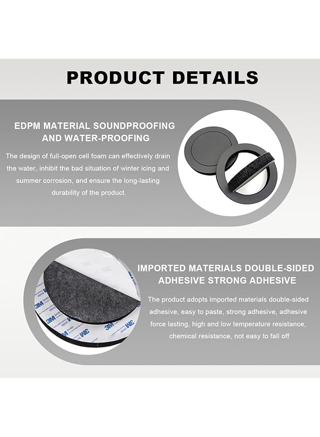 NALACAL 6.5" Foam Speaker Enhancer, Self Adhesive Speaker Fast Rings, Bass Blocker Kit, Car Door Foam Speaker Fast Rings, Universal High Rebound Bass Speaker Rings Blocker Pad, Car Accessories, 4Pcs - Image 3