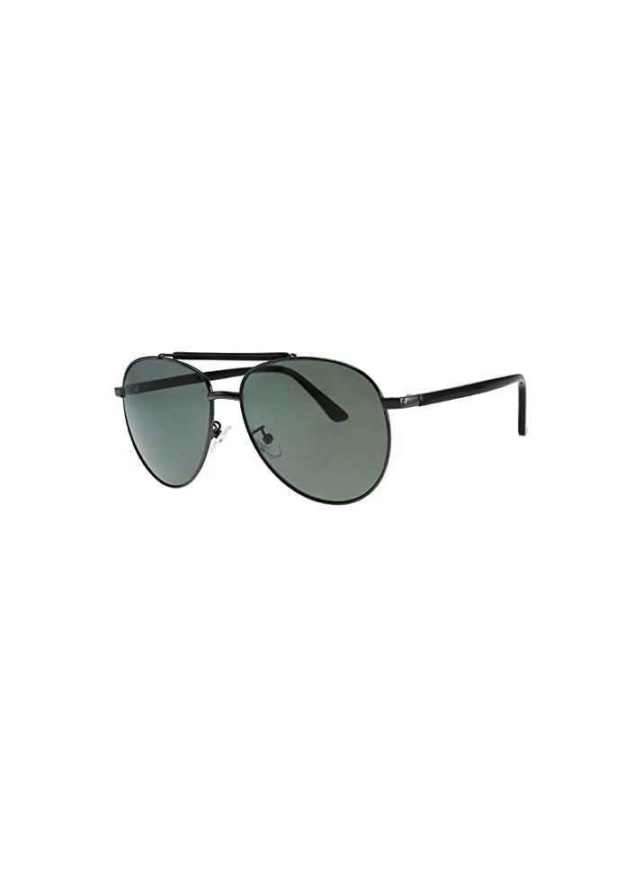Radar Men's Grey Aviator Metal Polarized Sunglasses - Image 1