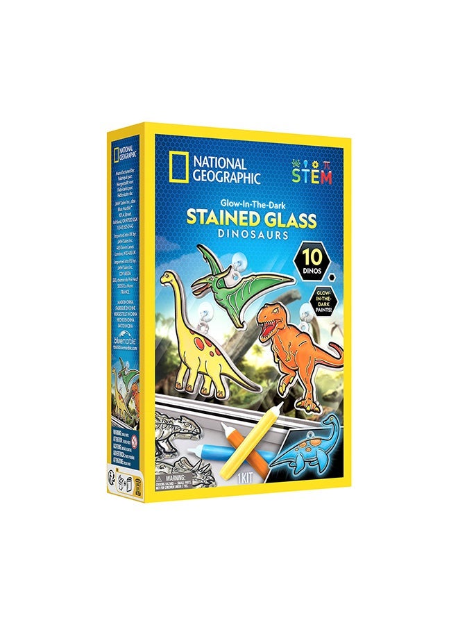 NATIONAL GEOGRAPHIC ديناصورات زجاج ملون يتلألأ في الظلام باللون الأزرق - Image 1