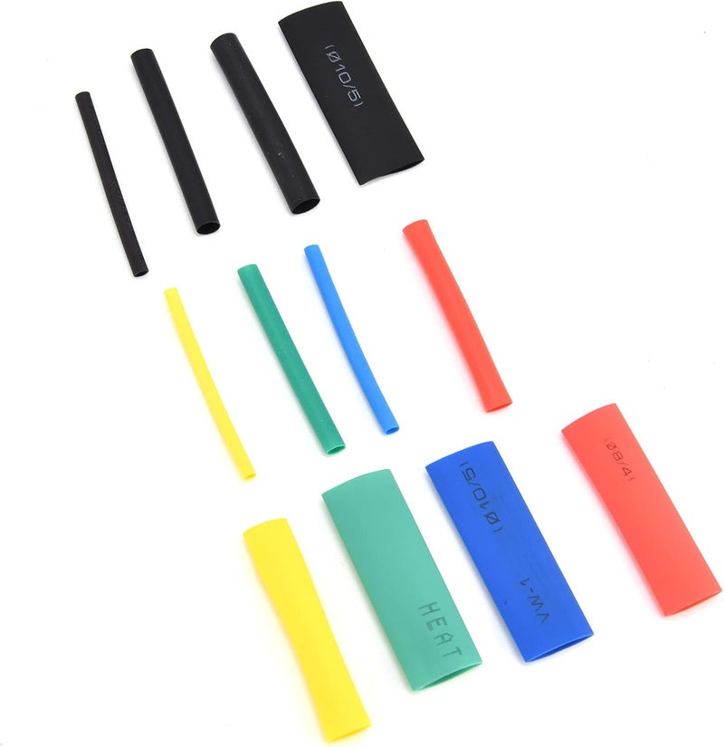 Heat Shrink Tubing Kit | 2:1 Shrink Ratio, 10.4Mpa Tensile Strength | PE Material for Wire Insulation/Cable Protection/Color Coding | 45mm Length, 84℃ Activation (530pcs box) - Image 2