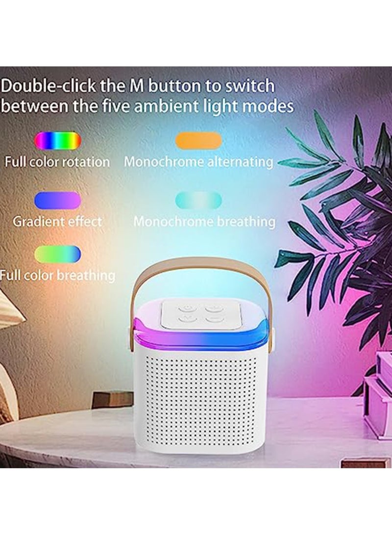 Mini Karaoke Machine for Kids,Portable Bluetooth Speaker with Wireless Microphone for Kids Toddler, 2 Bluetooth-Und RGB-Lichtern Gifts for Girls and Boys Birthday - Image 3
