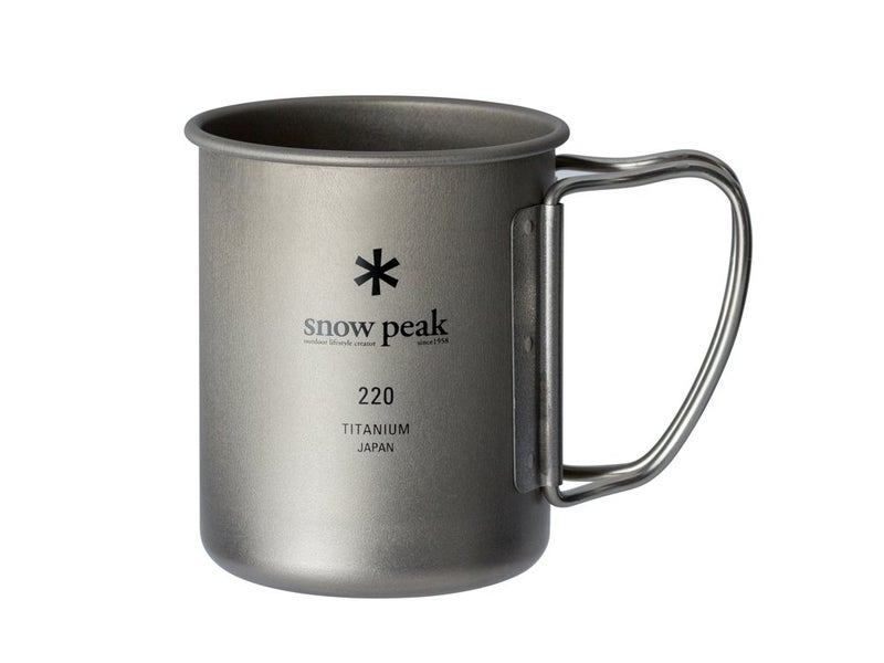 Snow Peak Titanium Single Wall 220 Mug,6.72 x 6.72 x 7.9 cm; 45 Grams - Image 1