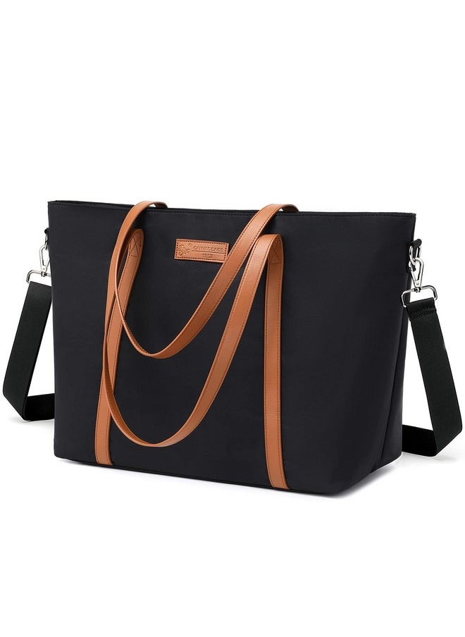 bug BUG Lightweight Women Laptop Tote Bag for Work, Casual Handbag for Travel Beach College Teacher Black  - Image 1