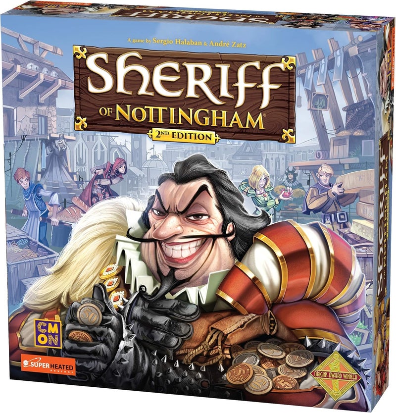SUPERHEATED Neurons Sheriff of Nottingham - 2nd Edition | 3-6 Players | Official Version | English, Arabic, French Language | Bluffing Game For Ages 14+ | Board Game | Original - Made In China - Image 1
