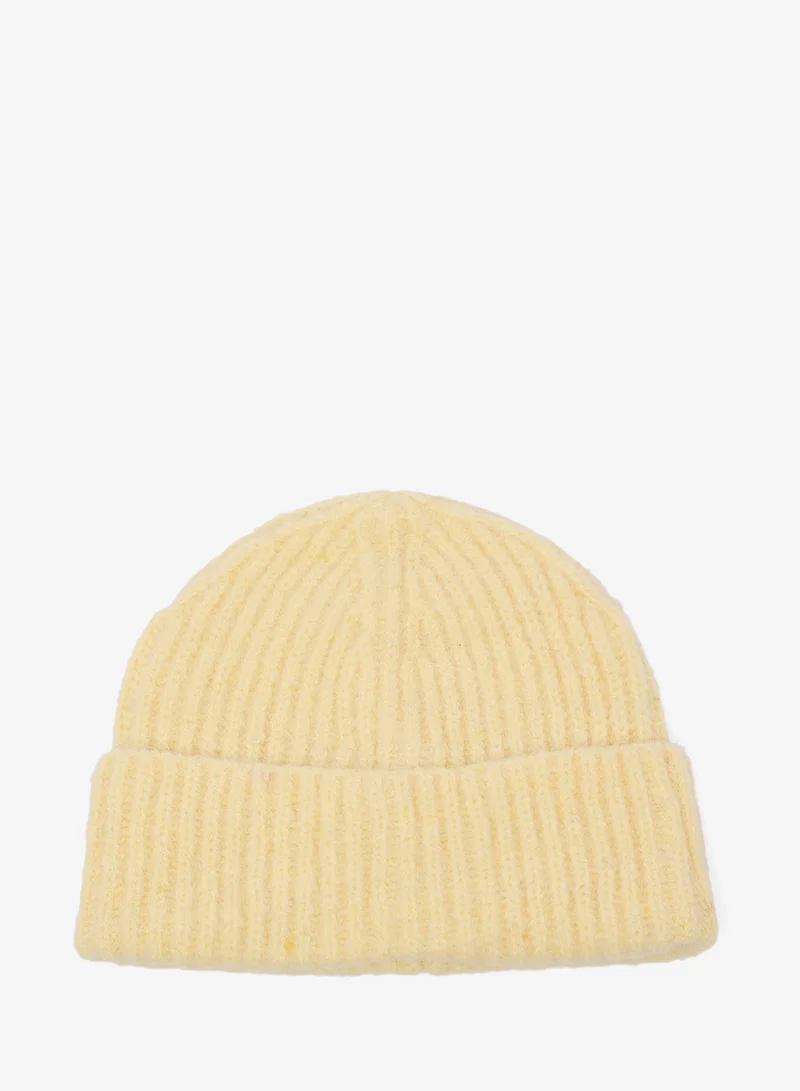 جينجر Knitted Ribbed Beanie